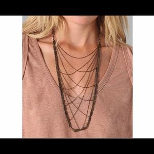 Bliss Lau Noir Antiqued Copper Bib Necklace